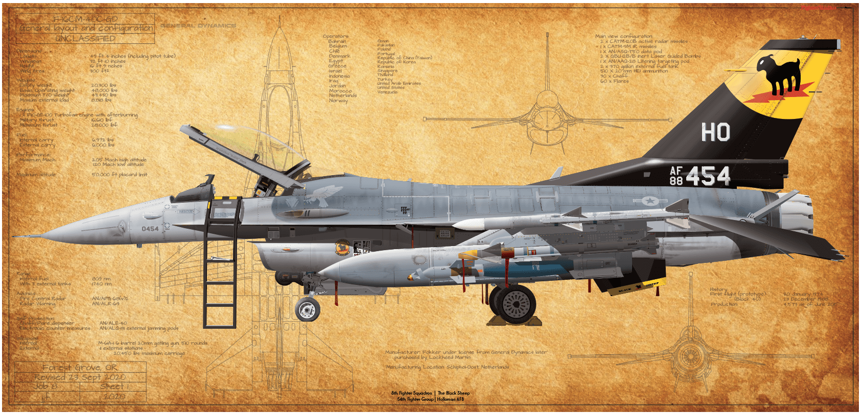 F-16CM Fighting Falcon, 8 FS 